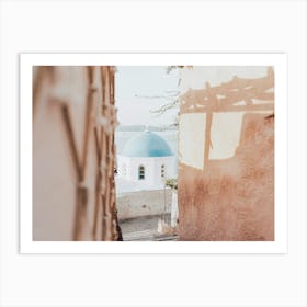 Santorini Dome, Landscape Art Print