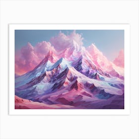 Abstract Mountain Landscape Print  Art Print