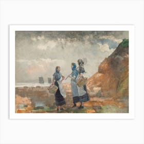 Three Fisher Girls, Tynemouth (1881), Winslow Homer Art Print