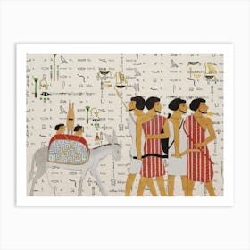 Egyptian Design Men Worker Slaves Art Print