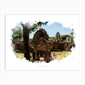 Phnom Chisor, Cambodia Art Print