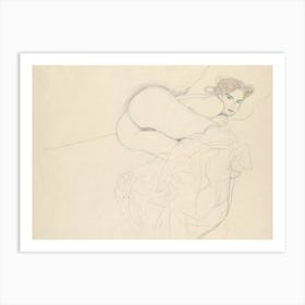 Huddled Nude, Gustav Klimt Art Print