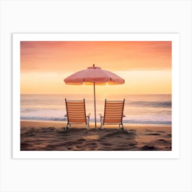 California Dreaming - Both Facing the Ocean Art Print