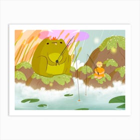 Fishing Friends Art Print