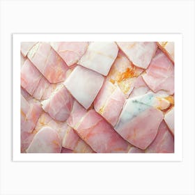 The Texture Of Light Pink Marble Art Print