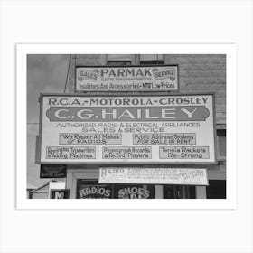 Sign On Store, Robstown, Texas By Russell Lee Art Print