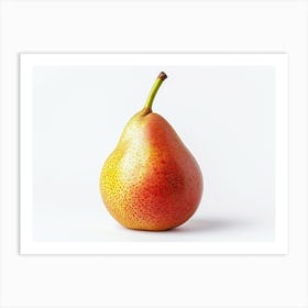 Pear Isolated On White 3 Art Print