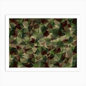 Abstract Vector Military Camouflage Background Art Print