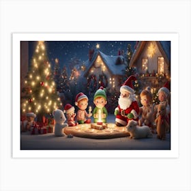 Christmas Scene Art Print