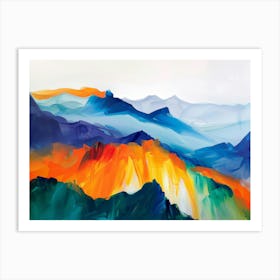 Abstract Mountain Painting 12 Art Print