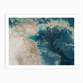 Teal Seas 4 Art Print