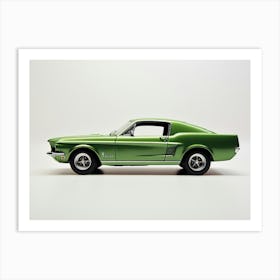 Toy Car 67 Ford Mustang Coupe Green Art Print
