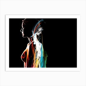 Smoke And Light Art Print