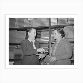 County Superintendent Of Schools And Her Assistant, San Augustine, Texas By Russell Lee Art Print