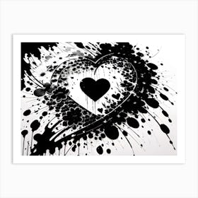 Heart Splatter 4 Art Print