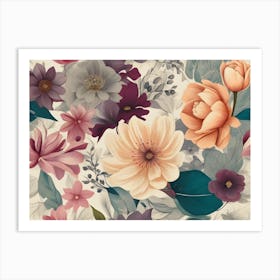 Floral Wallpaper 8 Art Print