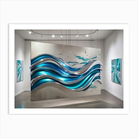 Blue Wave Wall Art Art Print