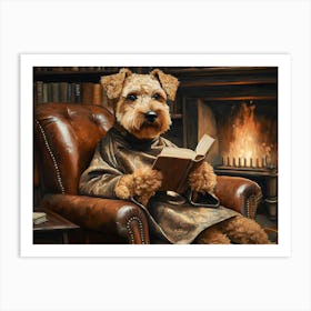 Classy Airedale At The Bar 5 Art Print