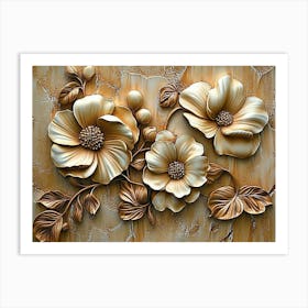 Flowers On The Wall 1 Art Print