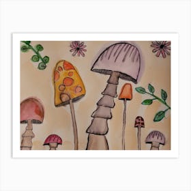 Mushroom Madness Art Print