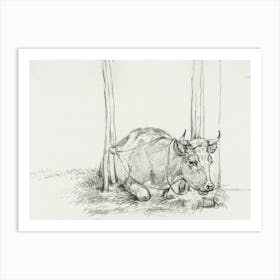 Lying Cow (1826), 1, Jean Bernard Art Print