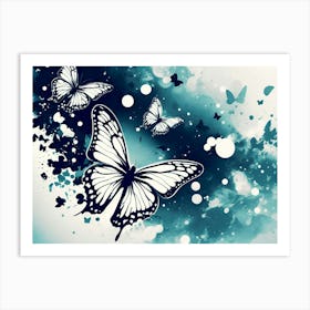 Butterfly Wallpaper 30 Art Print