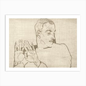 Portrait Of Arthur Roessler (1914), Egon Schiele Art Print