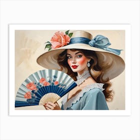 Hat And Fan 8 Art Print