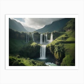 Valley of Waterfalls Art Print