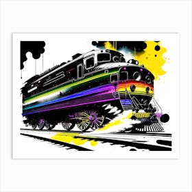 Train On The Tracks 2 Art Print