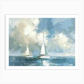 Sailboats In The Sky Art Print