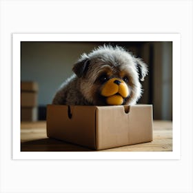 Dog In A Box Art Print