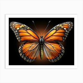 Monarch Butterfly Illustration Art Print