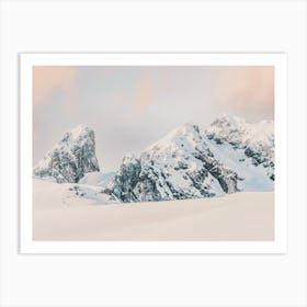 Snow Covered Mountains Art Print