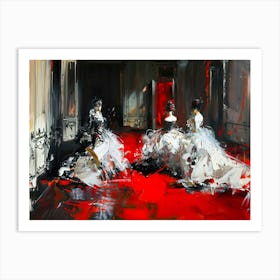 Three Women at the opera Art Print