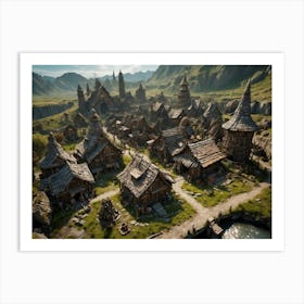 Viking Village Art Print