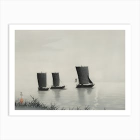 Chinese Boats Art Print