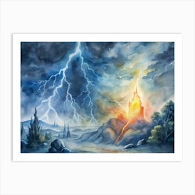 Lightning In The Sky Art Print