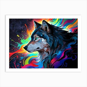 Wolf Painting 7 Art Print