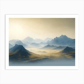 Beautiful Mountain Landscape Art Print