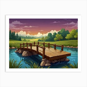 Bridge Over The River 1 Art Print