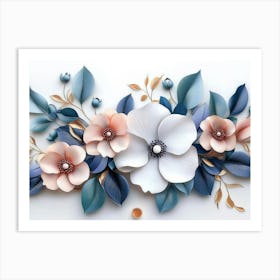 Paper Flowers 70 Art Print