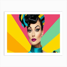 Woman In A Colorful Outfit Art Print