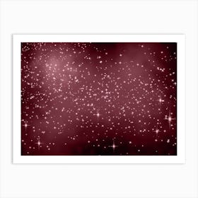 Pink Blue Shining Star Background Art Print