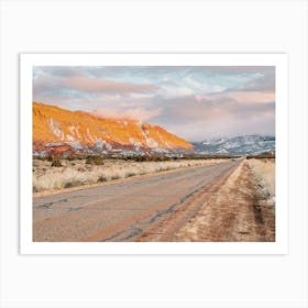 Morning Desert Highway Art Print