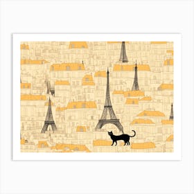 Gustav Klimt Paris Cat Art Print