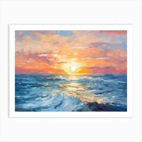 Sunset In The Ocean 1 Art Print