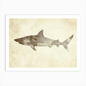 Greenland Shark Silhouette 3 Art Print