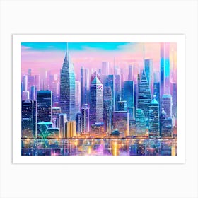 Futuristic Cityscape 56 Art Print