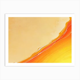 Abstract Orange And Yellow Painting Art Print